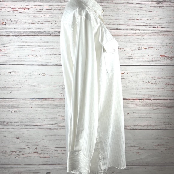 Vintage Corral West White Pearl Snap Western Shirt Large - Picture 4 of 6